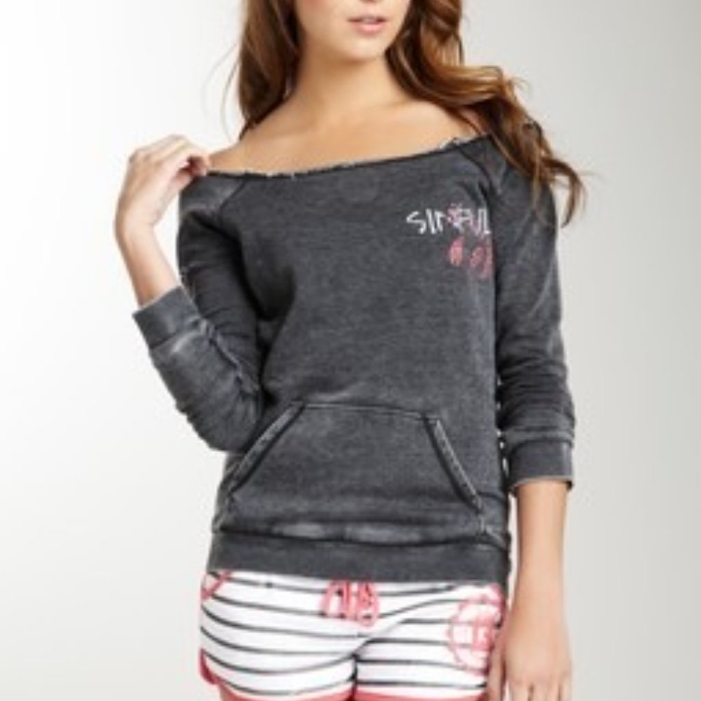 Sinful by Affliction No Regrets Angel Wings Rhinestone Sweatshirt
